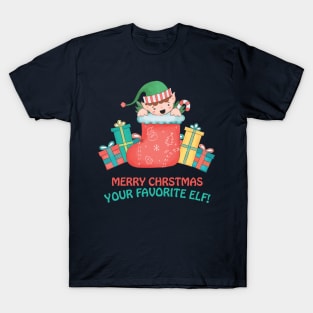 Santas Little Helper - Happy Christmas and a happy new year! - Available in stickers, clothing, etc T-Shirt